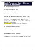Health Assessment Exam 1&colon; Elsevier Questions and Answers 