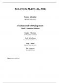 Solution Manual For Fundamentals of Management, Canadian Edition, 9th Edition by Stephen P. Robbinsm, David A. DeCenzo, Mary A. Coulter,Ian Anderson Chapter 1-13 With Supplement(A B C)