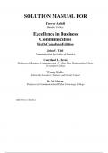 Solution Manual For Excellence in Business Communication, Canadian Edition, 6th Edition by Chapter 1-16