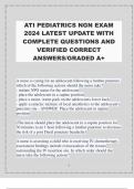 ATI PEDIATRICS NGN EXAM 2024 LATEST UPDATE WITH COMPLETE QUESTIONS AND VERIFIED CORRECT ANSWERS&sol;GRADED A&plus; 