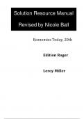 Solution Manual For Economics Today, 20th Edition by Roger LeRoy Miller With (Lecture Extender Examples and Appendixs) Chapter 1-32
