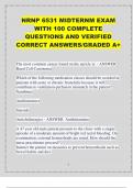 NRNP 6531 MIDTERNM EXAM WITH 100 COMPLETE QUESTIONS AND VERIFIED CORRECT ANSWERS/GRADED A+ 