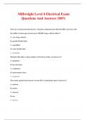 Millwright Level 4 Electrical Exam Questions And Answers 100%