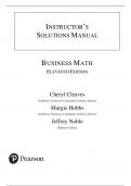 Solution Manual For Business Math, 11th Edition by Cheryl Cleaves, Margie Hobbs, Jeffrey Noble