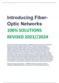 Introducing FiberOptic Networks 100% SOLUTIONS  REVISED 2023//2024