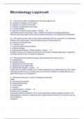 Microbiology Lippincott Questions and Answers, Graded A+
