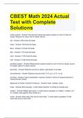 CBEST Math 2024 Actual Test with Complete Solutions