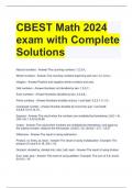 CBEST Math 2024 exam with Complete Solutions 