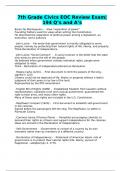 7th Grade Civics EOC Review Exam&vert;194 Q&rsquo;s and A&rsquo;s