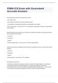 FEMA ICS Exam with Guaranteed Accurate Answers