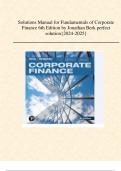 Solutions Manual for Fundamentals of Corporate Finance 6th Edition by Jonathan Berk perfect solution{2024-2025}