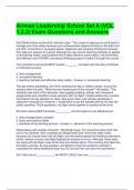 Airman Leadership School Set A (VOL 1,2,3) Exam Questions and Answers