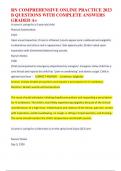 UPDATED RN COMPREHENSIVE ONLINE PRACTICE 2023 B &lpar;LATEST&rpar; QUESTIONS WITH COMPLETE ANSWERS GRADED A&plus;