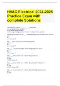HVAC Electrical 2024-2025 Practice Exam with complete Solutions 