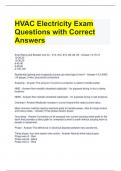HVAC Electricity Exam Questions with Correct Answers 