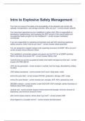 Intro to Explosive Safety Management