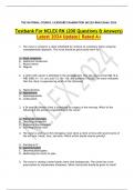 Testbank For NCLEX RN (200 Questions & Answers) Latest 2024 Update| Rated A+