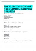 BEST REVIEW NBCE - Part 1 Practice Test – 100% GUARANTEED PASS  2024/2025