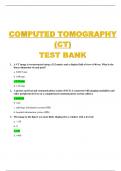  COMPUTED TOMOGRAPHY (CT) TEST BANK