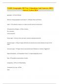 TAMU Geography 305 Test 1 Questions And Answers 100&percnt; Solved &vert; Latest 2024