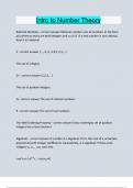 Intro to Number Theory Questions and answers latest update 