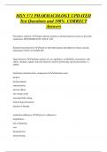 MSN 571 PHARMACOLOGY UPDATED  Test Questions and 100% CORRECT  Answers