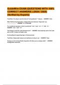 GuideWire EXAM &lpar;QUESTIONS WITH 100&percnt; CORRECT ANSWERS &rpar; &lpar;2024 &sol; 2025&rpar; &lpar;Verified by Experts&rpar; 