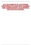 ACC 100 ELEMENTS OF ACCOUNTING AND FINANCE &lpar;SUMMER 2009&rpar; EXAM QUESTIONS &lpar;LSE&rpar;