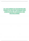 ACC 100 ELEMENTS OF ACCOUNTING AND FINANCE &lpar;SUMMER 2010&rpar; EXAM QUESTIONS &lpar;LSE&rpar;