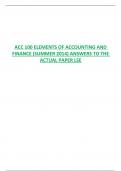 ACC 100 ELEMENTS OF ACCOUNTING AND FINANCE &lpar;SUMMER 2013&rpar; ANSWERS TO THE ACTUAL PAPER LSE&period;