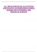 ACC 100 ELEMENTS OF ACCOUNTING AND FINANCE &lpar;SUMMER 2016&rpar; ANSWERS TO THE  ACTUAL PAPER LSE