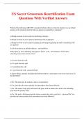 US Soccer Grassroots Recertification Exam Questions With Verified Answers