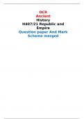 OCR Ancient History H407/21 Republic and Empire Question paper And Mark Scheme merged 