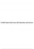 USABO Open Final Exam 2024 Questions and Answers.