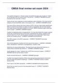 Package deal for OMSA 2024 study set latest updates questions and answers