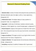 Diamond & Diamond Grading Exam questions and answers