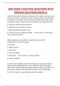 HESI EXAM 1 MULTIPLE QUESTIONS WITH  VERIFIED SOLUTIONS RATED A&period;