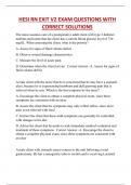 HESI RN EXIT V2 EXAM QUESTIONS WITH  CORRECT SOLUTIONS