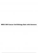 MSCI 500 Cancer Cell Biology Quiz with Answers. 