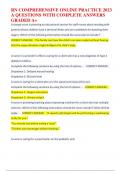 RN COMPREHENSIVE ONLINE PRACTICE 2023  A QUESTIONS WITH COMPLETE ANSWERS  GRADED A&plus;