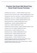 Practice Test Exam Wall Street Prep Excel Crash Course Formulas