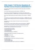 CNA chapter 7 All Review Questions & Verified Correct Answers &lpar;2022&sol;2023&rpar; A&plus;