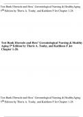 Test Bank for Ebersole and Hess Gerontological Nursing and Healthy Aging 6th Edition by Touhy Chapter 1-28
