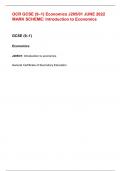 OCR GCSE (9–1) Economics J205/01 JUNE 2022 MARK SCHEME: Introduction to Economics
