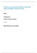 OCR A Level Chemistry A H432/03 JUNE 2022 MARK SCHEME: Unified chemistry