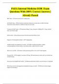 PAEA Internal Medicine EOR Exam Questions With 100&percnt; Correct Answers &vert; Already Passed
