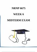 NRNP 6675/ NRNP6675 Midterm Exam Quiz Bank (2024/ 2025) | Complete Guide| Questions and Verified Answers