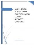 HESI RN EXIT EXAM TEST BANK 780&plus; ACTUAL WRITTEN QUESTIONS AND ANSWERS