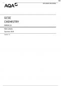 GCSE CHEMISTRY PAPER 1H  Mark scheme Specimen 