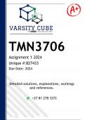 TMN3706 Assignment 1 (DETAILED ANSWERS) 2024 - DISTINCTION GUARANTEED